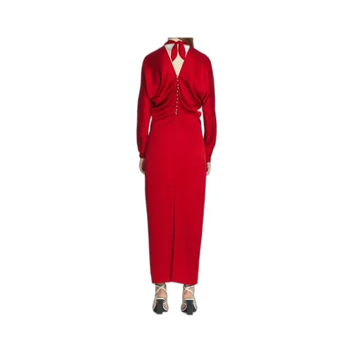 Lanvin Draped V-Neck Dress