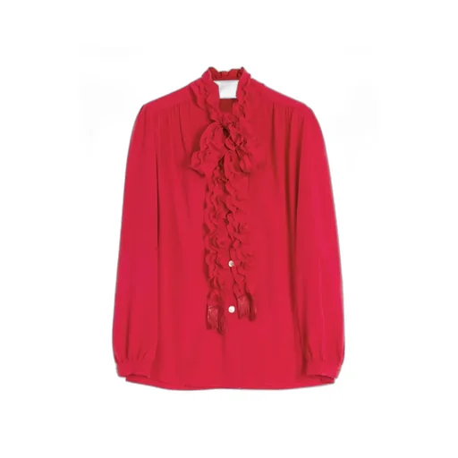 Valentino Bow Detailed Long-Sleeved Shirt