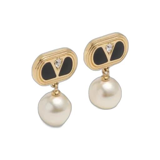 Valentino Ovalette Embellished Earrings