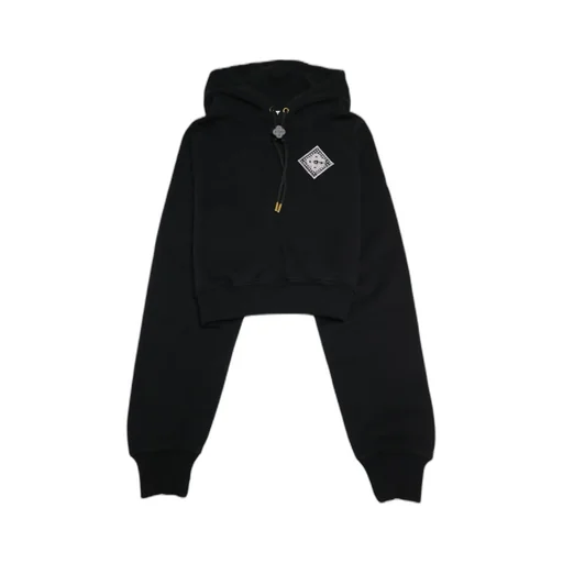 Casablanca Embellished Cropped Hoodie