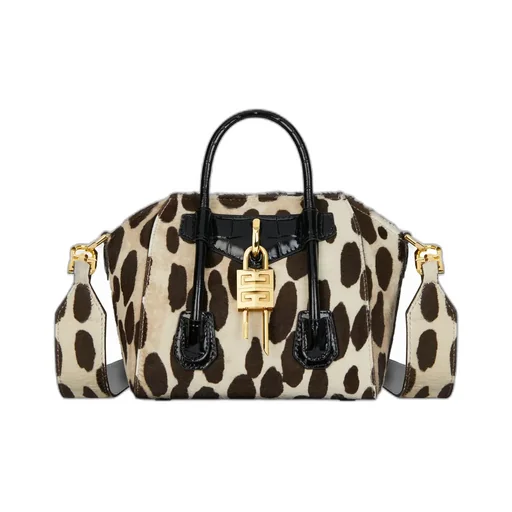 Givenchy Leopard Print Antigona Toy Lock Bag