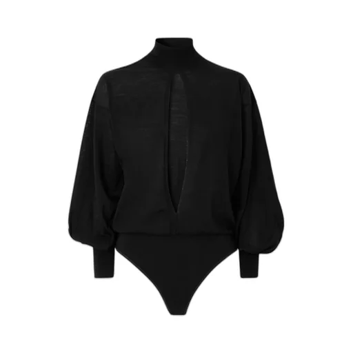 High-Collar Cut-Cut Jumpsuit