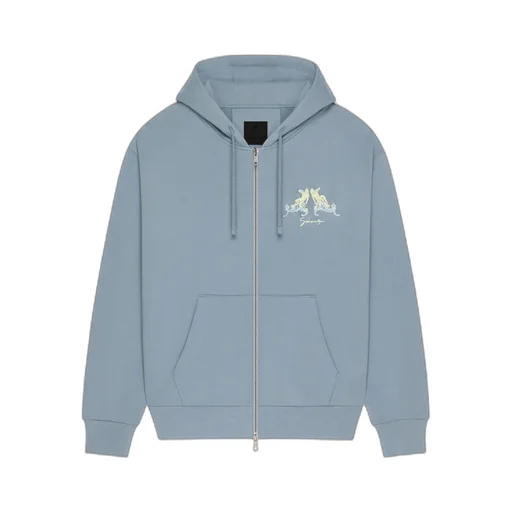 Zipped Hoodie In Fleece With Hubert Objects Embroidery