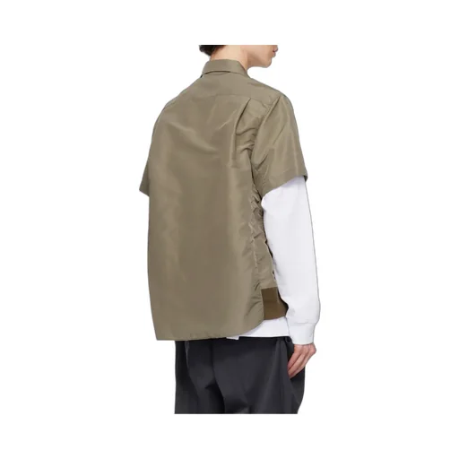 Sacai Collared Short-Sleeve Shirt