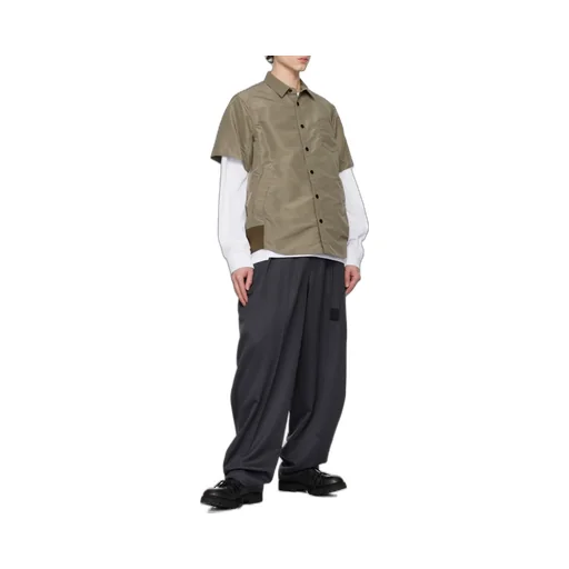 Sacai Collared Short-Sleeve Shirt