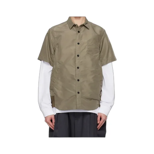 Sacai Collared Short-Sleeve Shirt