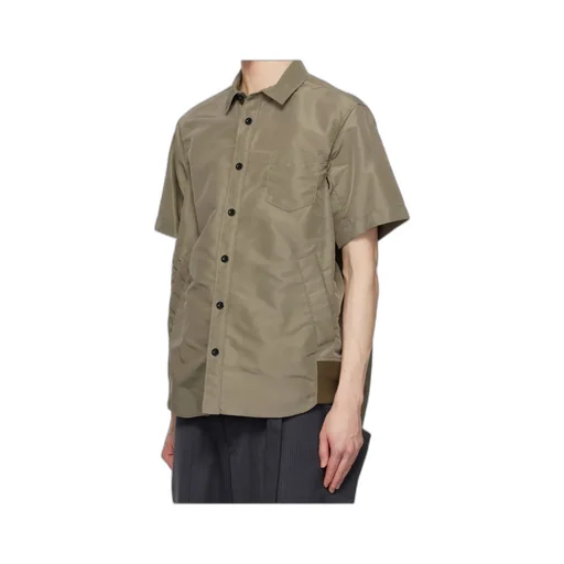 Sacai Collared Short-Sleeve Shirt