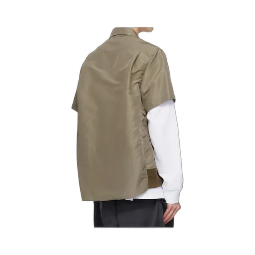 Sacai Collared Short-Sleeve Shirt