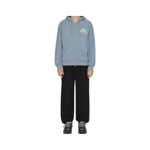 Zipped Hoodie In Fleece With Hubert Objects Embroidery