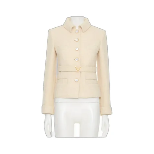 Valentino Logo Plaque Button-Up Jacket