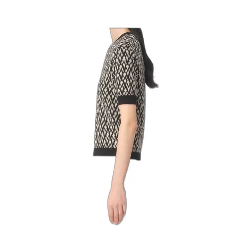 Valentino Toute La V Jacquard Crewneck Jumper