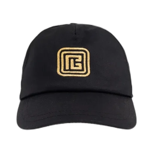 Balmain Kids Logo Embroidered Curved Peak Cap
