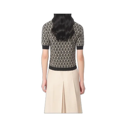 Valentino Toute La V Jacquard Crewneck Jumper