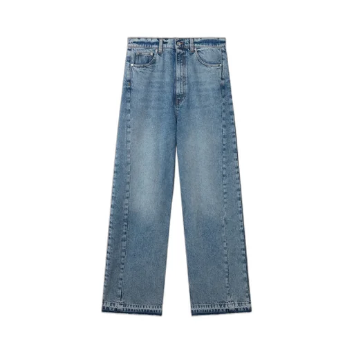 Stella Mccartney Two-Tone Wash Slouchy Straight Leg Jeans