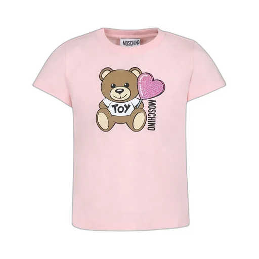 Moschino Kids Teddy Bear-Printed Crewneck T-Shirt