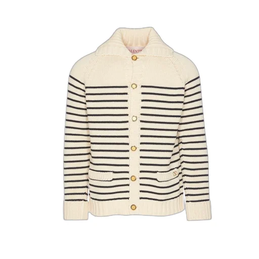 Valentino Striped Knit Cardigan