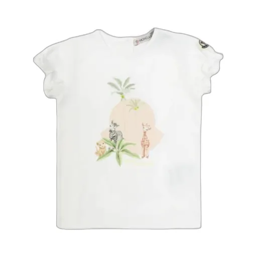 Moncler Enfant Ruffled Sleeved T-Shirt