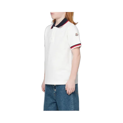 Moncler Enfant Tricolor-Trimmed Polo Shirt
