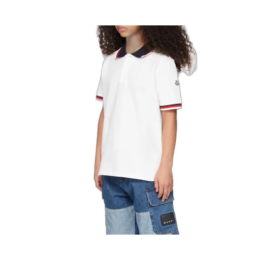 Moncler Enfant Tricolor-Trimmed Polo Shirt