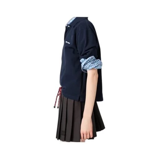 Miu Miu Drawstring Pleated Mini Skirt