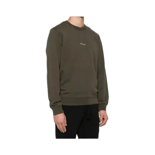 Stone Island Logo-Printed Crewneck Sweatshirt