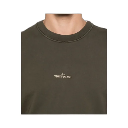 Stone Island Logo-Printed Crewneck Sweatshirt