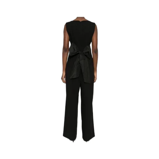 Herno Sleeveless Pussy-Bow Jumpsuit