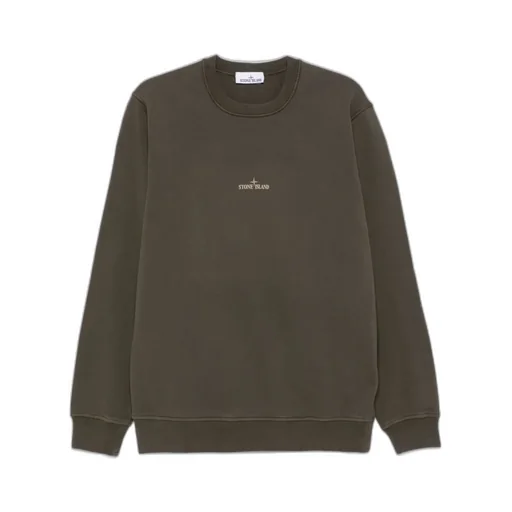 Stone Island Logo-Printed Crewneck Sweatshirt