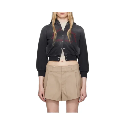 T By Alexander Wang Shrunken Terry Cardigan