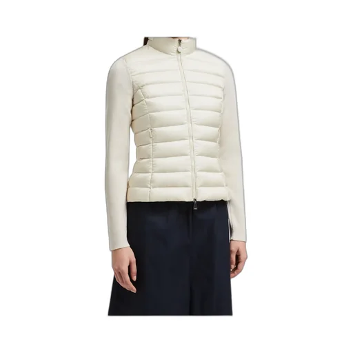 Padded Wool Zip-Up Cardigan