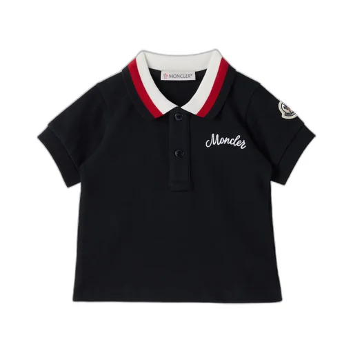 Moncler Enfant Embroidered Logo Polo Shirt