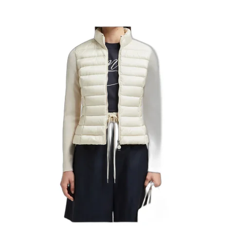 Padded Wool Zip-Up Cardigan