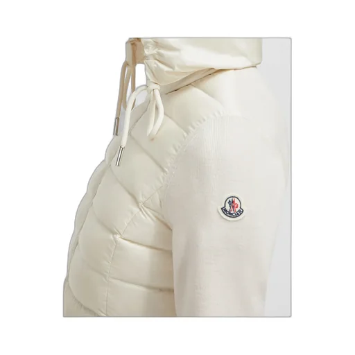 Padded Wool Zip-Up Cardigan