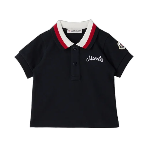 Moncler Enfant Embroidered Logo Polo Shirt