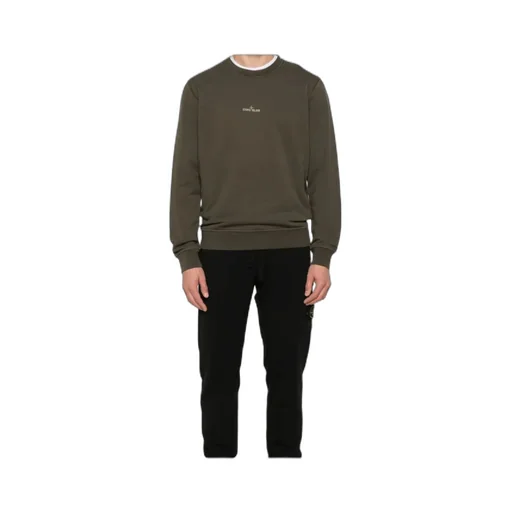 Stone Island Logo-Printed Crewneck Sweatshirt
