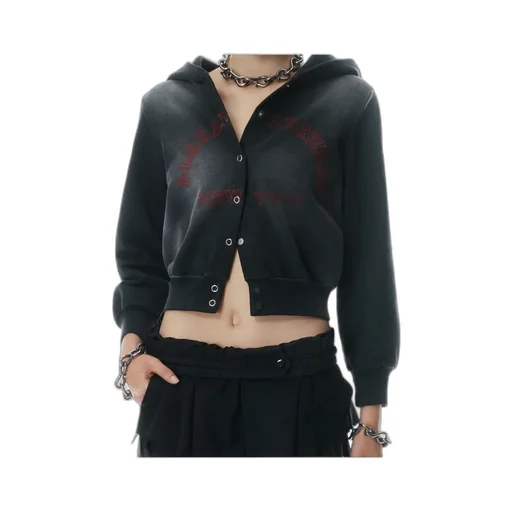 T By Alexander Wang Shrunken Terry Cardigan