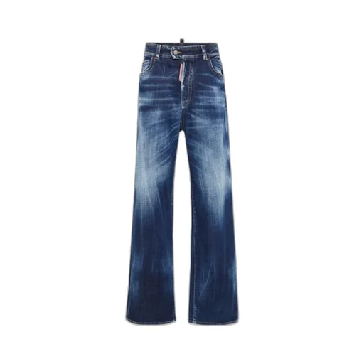 Dsquared2 Logo-Patch Wide-Leg Jeans