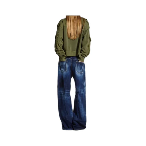 Dsquared2 Logo-Patch Wide-Leg Jeans