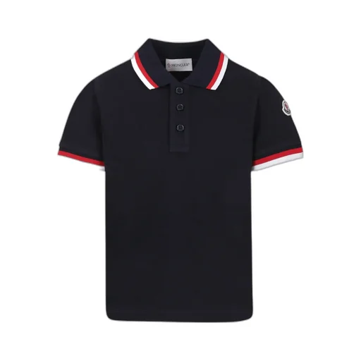 Moncler Enfant Tricolor-Trimmed Polo Shirt