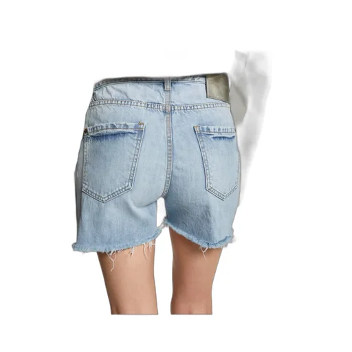 Dsquared2 Logo-Patch Distressed Denim Shorts