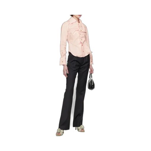 Vivienne Westwood Orb Embroidered Buttoned Drunken Shirt