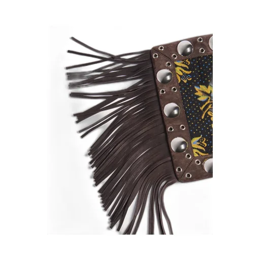 Valentino NellcÔTe Jacquard Fringed Edge Shoulder Bag