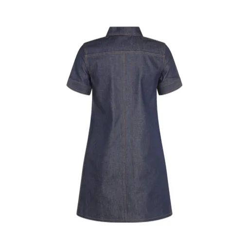 Mini Dress In Raw Wash Denim