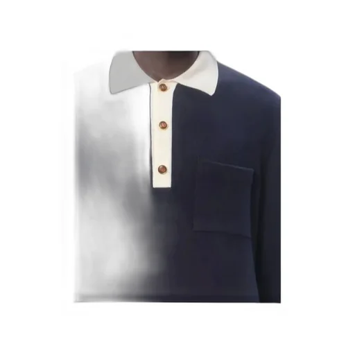 Valentino Button Detailed Long-Sleeved Polo Shirt