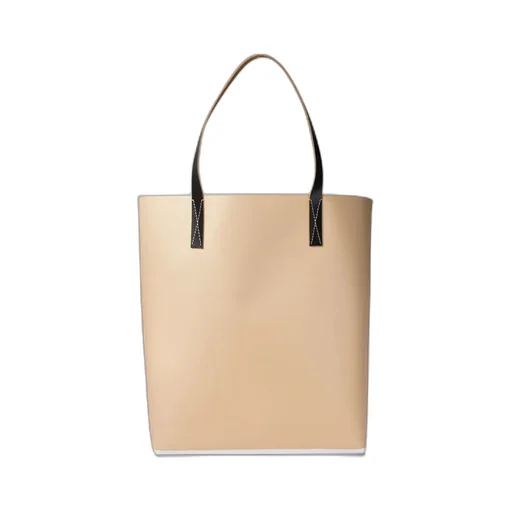 Marni Logo Printed Striped Tote Bag
