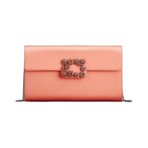 Roger Vivier Efflorescence Embellished Satin Clutch Bag