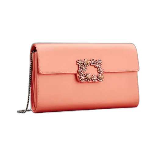 Roger Vivier Efflorescence Embellished Satin Clutch Bag