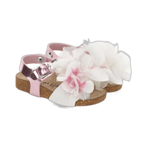 Floral-Appliqué Sandals