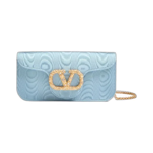 Valentino Locò Vlogo Signature Foldover Top Clutch Bag