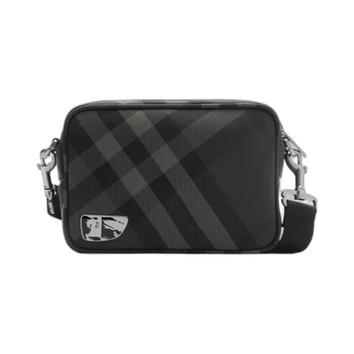 Burberry Grid Checked Shoulder Bag